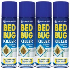 4 x Bed Bug Killer Spray Insect Carpet Mattress Treatment Eliminate Bugs 200ml
