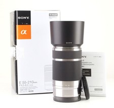Sony E 55-210mm F4.5-6.3 Autofocus Zoom OSS Lens Boxed Front & Rear Caps & Hood