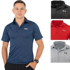 Under Armour Mens Polo Shirt Golf Short Sleeve Lightweight Breathable HeatGear