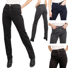 Womens M&S Jeans High Waisted Embellished Straight Stretch Sparkle RRP £45