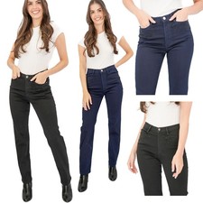Womens M&S Per Una Roma Jeans High Waisted Embellished Straight Stretch Sparkle