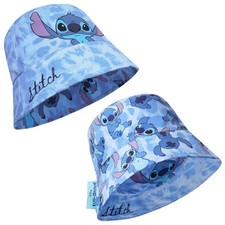 Disney Girls Stitch Bucket Hat Sun Beach Summer Holiday Comfortable Lightweight