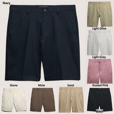 Mens M&S Autograph Shorts Chino Super Lightweight Regular Fit Summer Casual