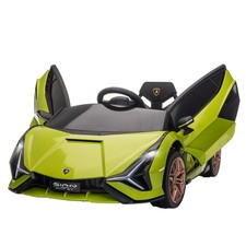 HOMCOM Lamborghini 12V Kids Car with Remote Green, Used