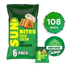 Sunbites Snacks  Sour Cream Multipack Crisps 108 x 25g Short Dated