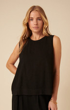 Nobody's Child Womens Black Tank Top