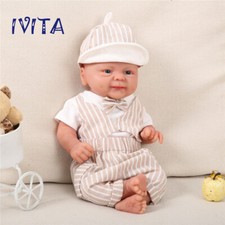 14'' IVITA Silicone Reborn Baby Boy Blue Eyes Infant Silicone Doll