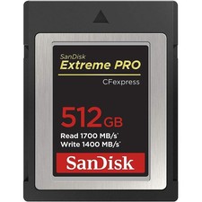 SanDisk Extreme PRO CFexpress Card Type B 1700MBs 512GB   SDCFE-512G-GN4NN