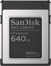SanDisk PRO-CINEMA 640GB Cfexpress Card Type B, Flawless 8K video capture