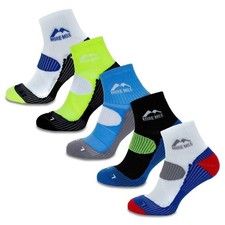 More Mile London 5 Pack Mens Running Socks Cushioned Anti Blister Support Run