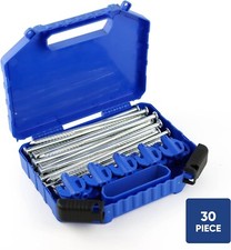Caravan Awning Pegs Heavy Duty Hard Ground tent Peg Set Camping Tents - 30 Piece