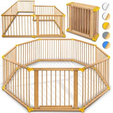 Kiduku® Playpen Baby Playpen Door Barrier Foldable Fireplace Guard