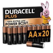 Duracell Plus AA LR6 Alkaline Batteries 1.5V - 20 Pack