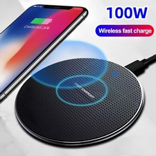 100W Fast Wireless Charger Charging Pad For Apple iPhone/ Samsung/Universal.