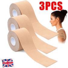 3 Rolls 5cm x 5m Kinesiology Tape KT Sports Physio Muscle Strain Injury Support