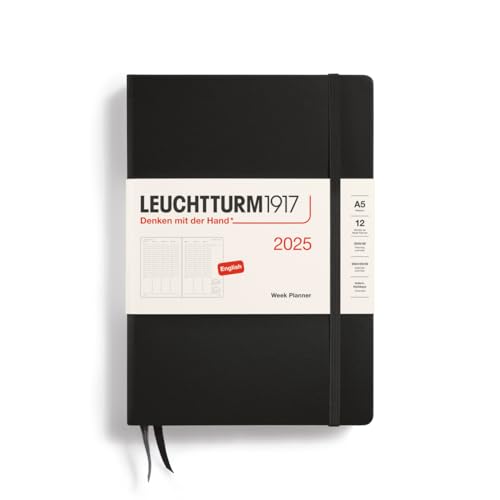 LEUCHTTURM1917 370793 Weekly P...lendar, Lined - Black, English - down 17.46% (£4.28) to £20.23 from £24.51