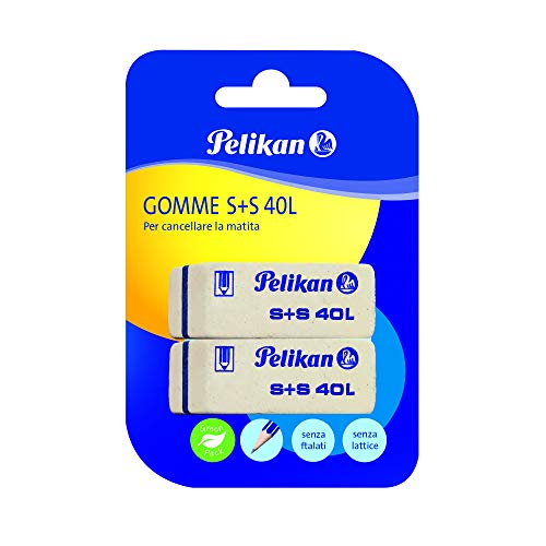 Pelikan Rubber Blister 2 Gomme Bianco - down 58.74% (£5.51) to £3.87 from £9.38