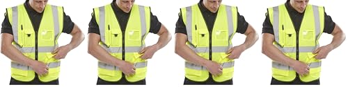 EXECUTIVE HI VIZ WAISTCOAT SATURN YELLOW 38-40 - down 38.67% (£3.09) to £4.90 from £7.99