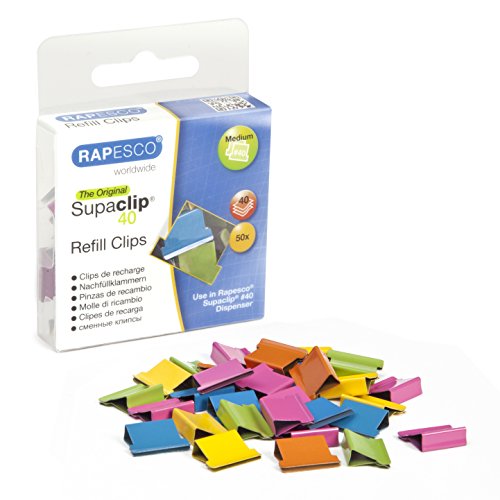Rapesco RC4050MC Supaclip 40 R..., Assorted Colours, Pack of 50 - down 61.46% (£3.19) to £2.00 from £5.19