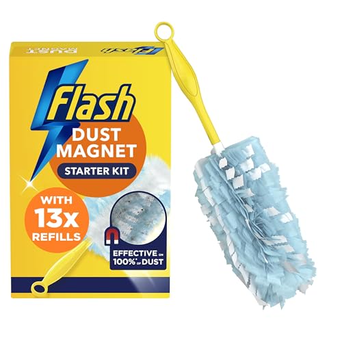 Flash Dust Magnet Duster Starter Kit (1 Handle + 13 Refills) - down 45.50% (£7.63) to £9.14 from £16.77