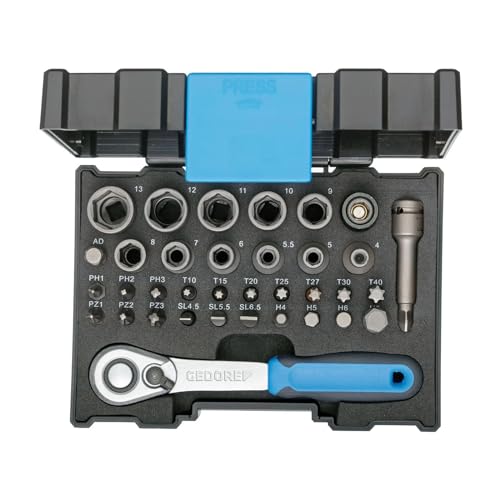 Gedore 666-U-20 1/4-Inch Socke...h Set - Blue/Silver (35-Piece) - down 9.62% (£7.44) to £69.89 from £77.33