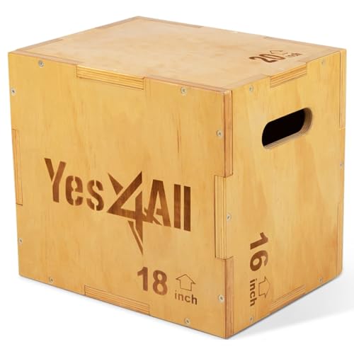 Yes4All Wood Plyo Box/Wooden P....7/40.6) BW0X, 20" x 18" x 16" - down 10.00% (£6.98) to £62.82 from £69.80