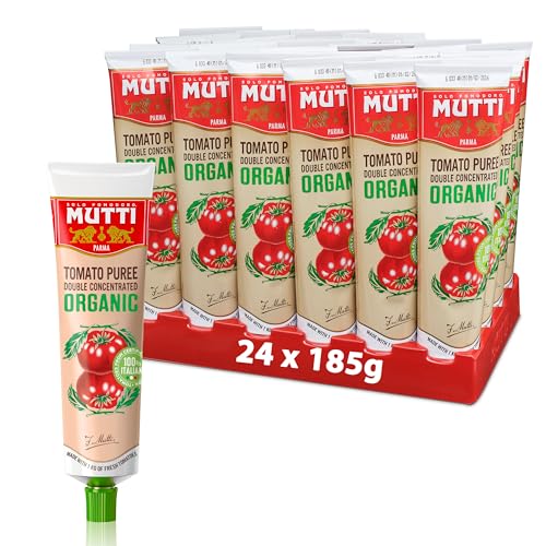 Mutti Organic Double Concentrate Tomato Purée 185g, 24 pack - down 33.70% (£20.22) to £39.78 from £60.00