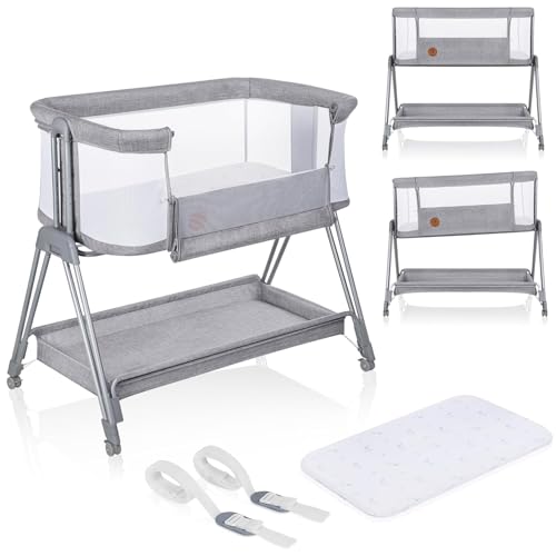 lionelo Luna 2in1 Bedside Crib...shable Mattress & Cover Basket - down 25.74% (£29.60) to £85.39 from £114.99