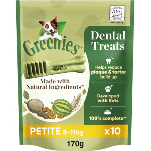 Greenies Original Adult Petite... Dental Chews 170g (Pack of 6) - down 40.50% (£17.01) to £24.99 from £42.00