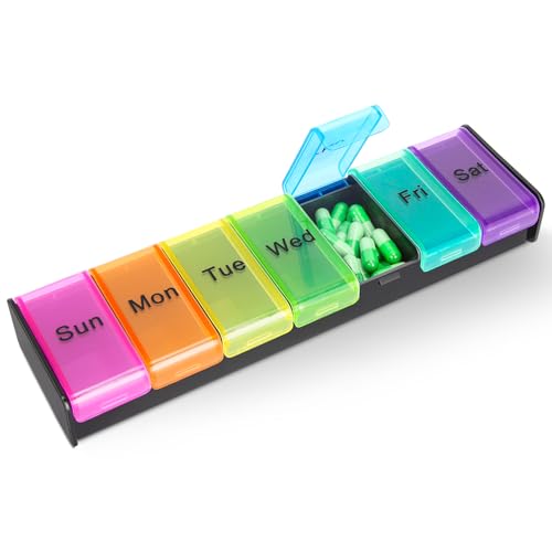 Alyvisun Pill Box 7 Day 1 Time...spenser for Travel Work, Black - down 26.92% (£1.47) to £3.99 from £5.46