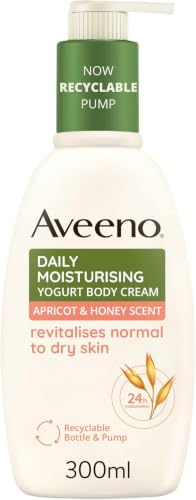 Aveeno Daily Moisturising Yogu...m, Apricot & Honey Scent 300ml - down 19.96% (£0.94) to £3.77 from £4.71