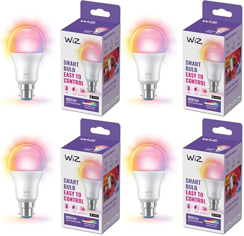 WiZ Smart Colour Bulb, A60, 8....ng, Bedroom, Energy Monitoring - down 33.36% (£20.00) to £39.96 from £59.96