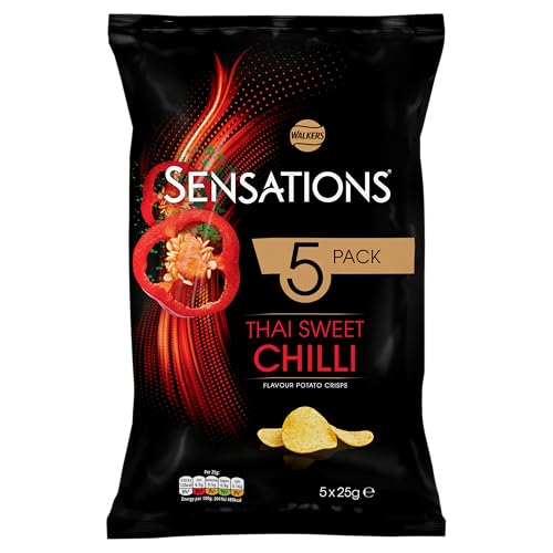 Walkers Sensations Thai Sweet Chilli Multipack Crisps 5x25g - down 30.23% (£0.65) to £1.50 from £2.15