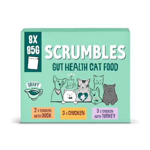 Scrumbles Grain Free Wet Cat Gravy Pouch Selection 8x85g - down 21.71% (£1.52) to £5.48 from £7.00
