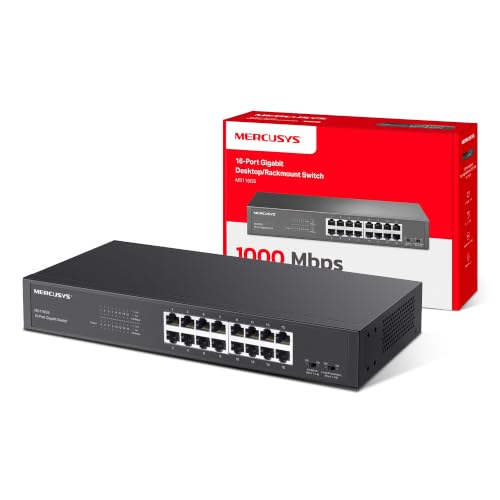 MERCUSYS MS116GS 16-Port Gigab...op & Wall Mount, Home & Office - down 25.93% (£14.00) to £39.99 from £53.99