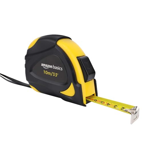 Amazon Basics Self-Locking Tap..., 10 m (1-Pack), Black, Yellow - down 20.57% (£1.44) to £5.56 from £7.00