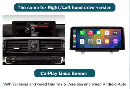 10.25'12.3' Wireless CarPlay Android Auto Multimedia Display Screen For BMW F20 F21 F22 F30 F31 F32 F33 (w/code) Carplay RoadTop Store