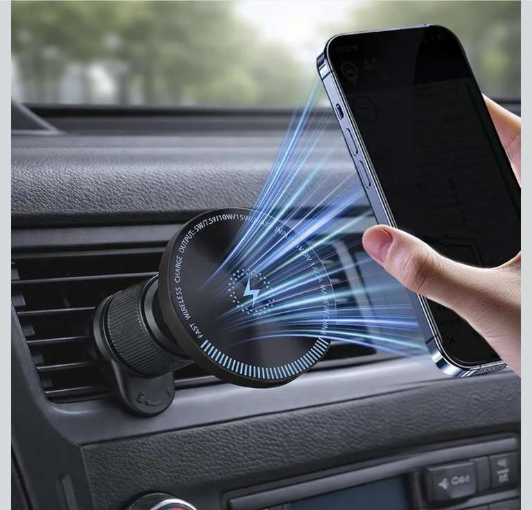 15W Car Mount Charger Compatible with MagSafe, Magnetic Wireless Car Charger Sold By Amazon Haul