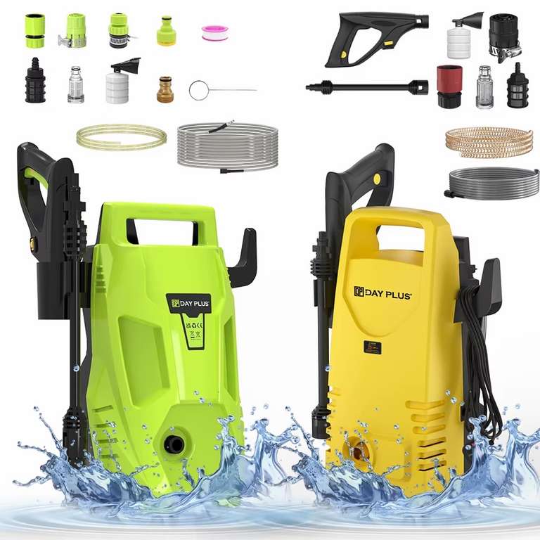 2050PSI Electric High Pressure Washer, 1.6GPM 2300W Washer with 1-180° Adjustable Nozzle and Detergent Tank - Zhitaozhang Tool Store