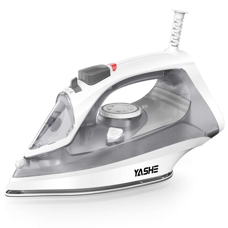 2300W Steam Iron with Rapid Heating Nonstick Soleplate, Precise Thermostat Dial, Self-Cleaning