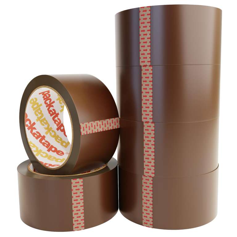 24 Rolls Packatape 48MM x 66M Brown Packaging Tape for Parcels and Boxes With Discount Sold By Amazon On Haul