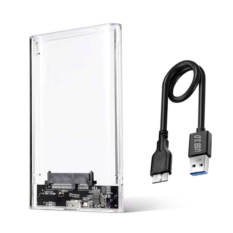 2.5" Hard Drive Enclosure, External USB 3.0 to SATA SSD 5Gbps UASP Compatible with Laptop/PC/PS4/Xbox. Sold by MCGroup FBA