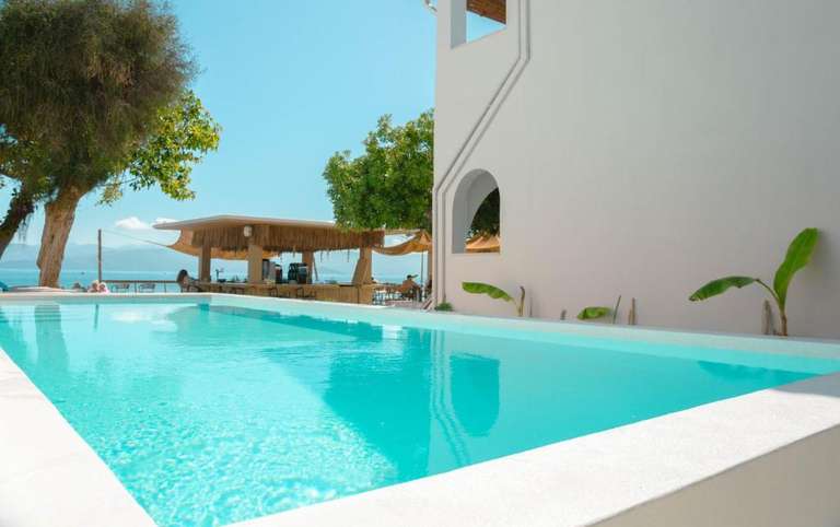 27 Aug - 3 Sep, 7 nights at Newquay Beach Club Kavos, Corfu, Greece flights from Edinburgh based on 2 adults (£215pp) hand luggage