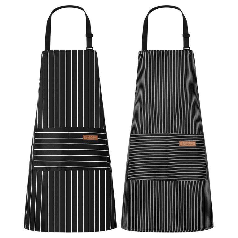 2 Pack Unisex Adjustable Bib Apron with Pockets. Sold by Floeww FBA
