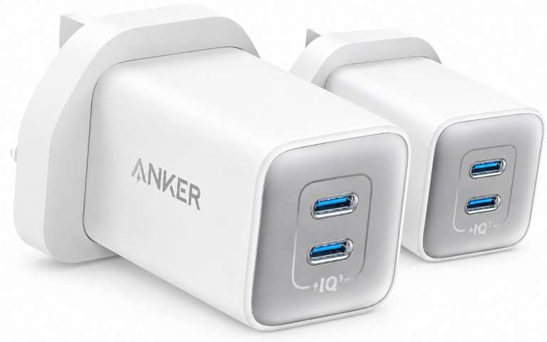2 x Anker USB C Charger 47W, 523 Charger (Nano 3), 2 Port Compact GaN Fast Charger (£11.99 Each) With Discount Sold By AnkerDirect Via Haul
