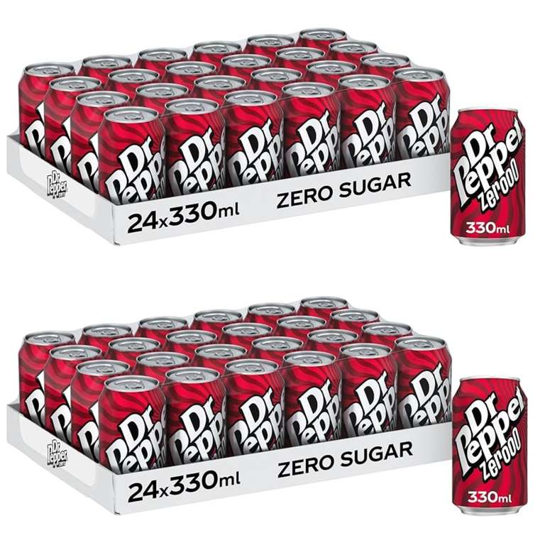 2 x Dr Pepper Can Zero 24 x 330ml (£13.90 / £11.71 on S&S)