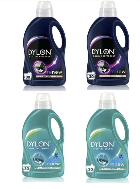 2 x Dylon Black & Dark Clothes Liquid Laundry Detergent 30 Washes / or Blue (£4.20 - £5.60 w/voucher + S&S) 4 for £12.60 (£7.70 max S&S)