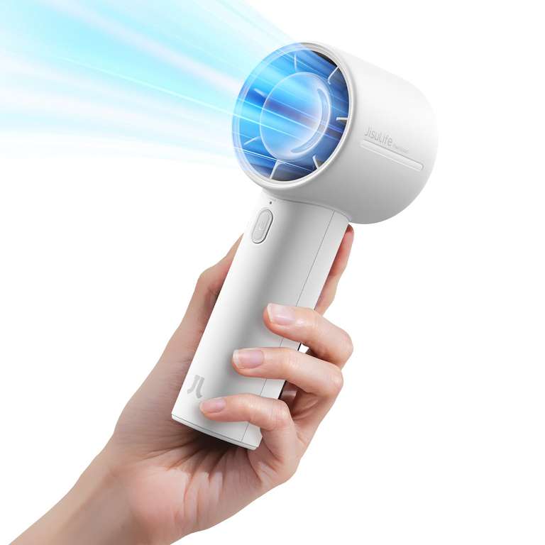 2x JISULIFE Portable Handheld Fan, 4000mAh Rechargeable Prime Deal Sold by JISULIFE-UK / FBA