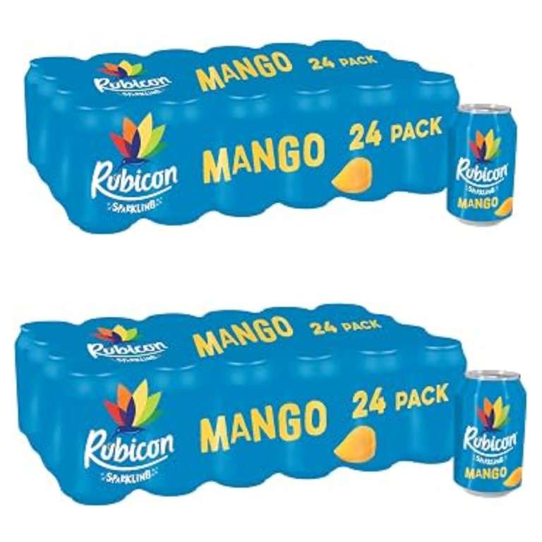 2 x Rubicon Mango Flavoured Fizzy Drink with Real Fruit Juice, 24 x 330ml Cans - at checkout (£13.11 - £12.16 with S&S)