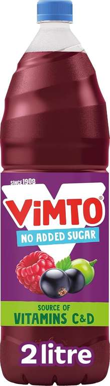 2 x Vimto Squash No Added Sugar 2L (£3.32 Max S&S) or (4 Bottles £6.20 Max S&S)